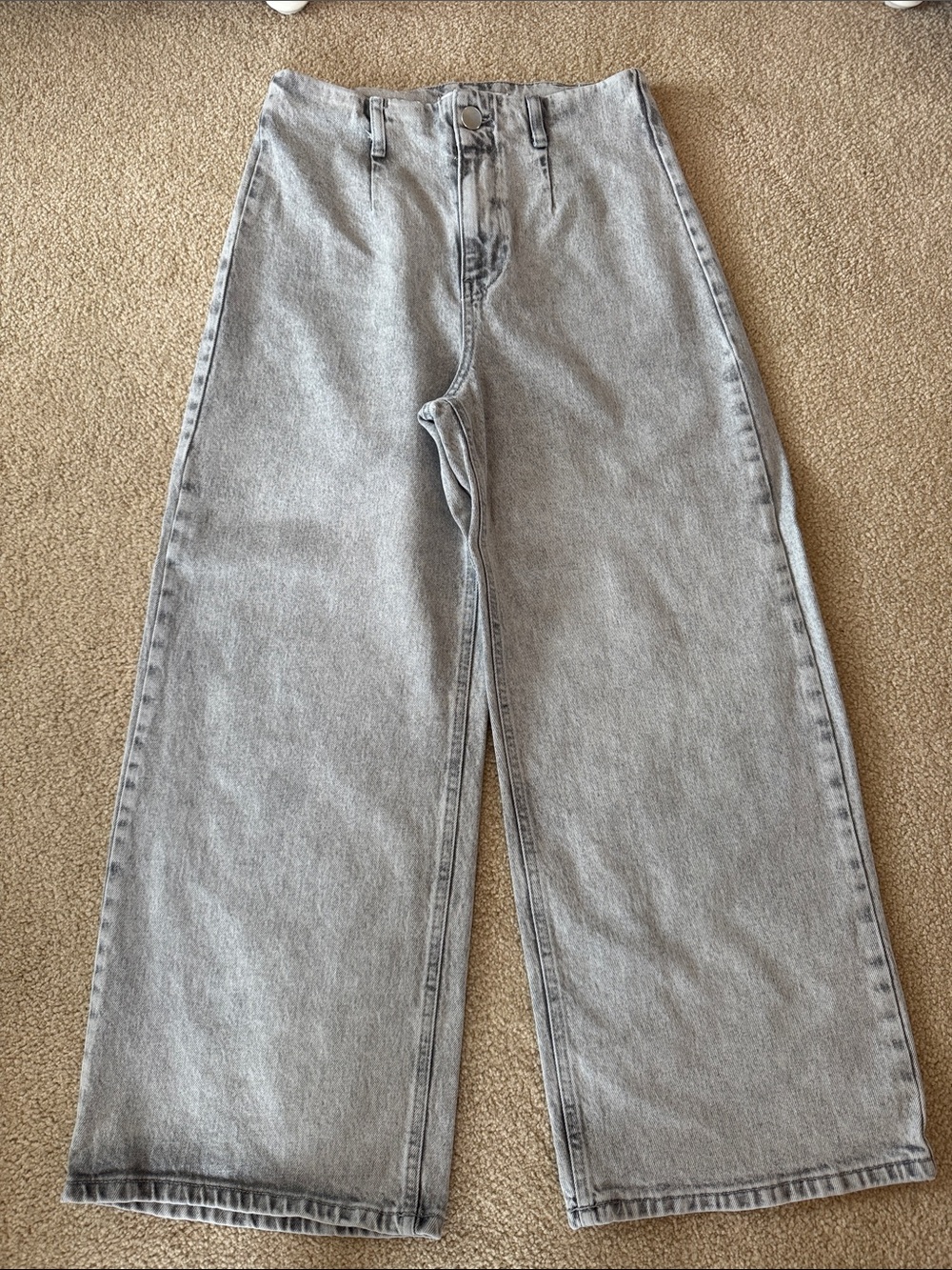 High-Waisted Wide Leg Light Wash Jeans